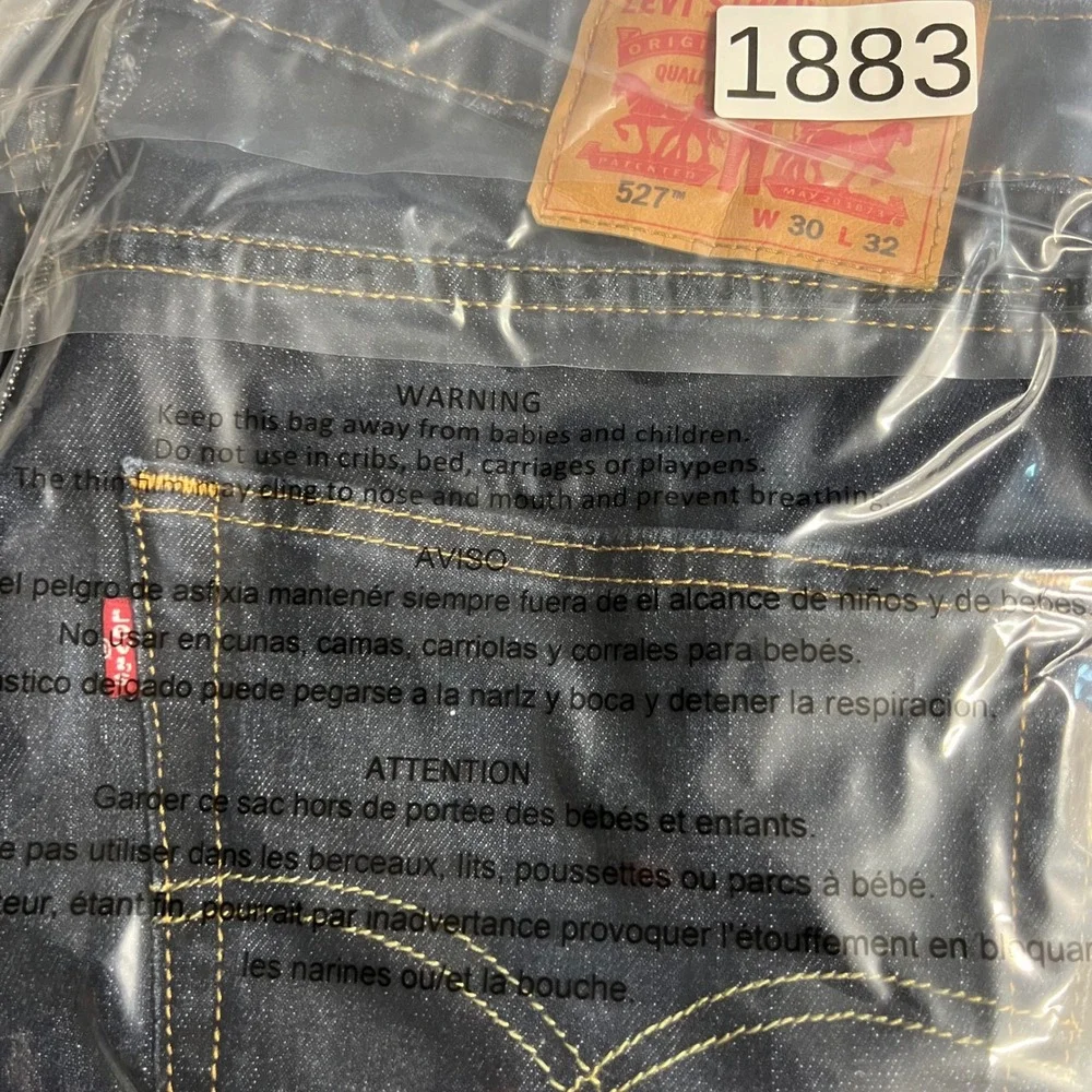 Levis 527 Slim Bootcut Jeans Mens W30 L32 Dark Wash Denim Blue 05527-0698